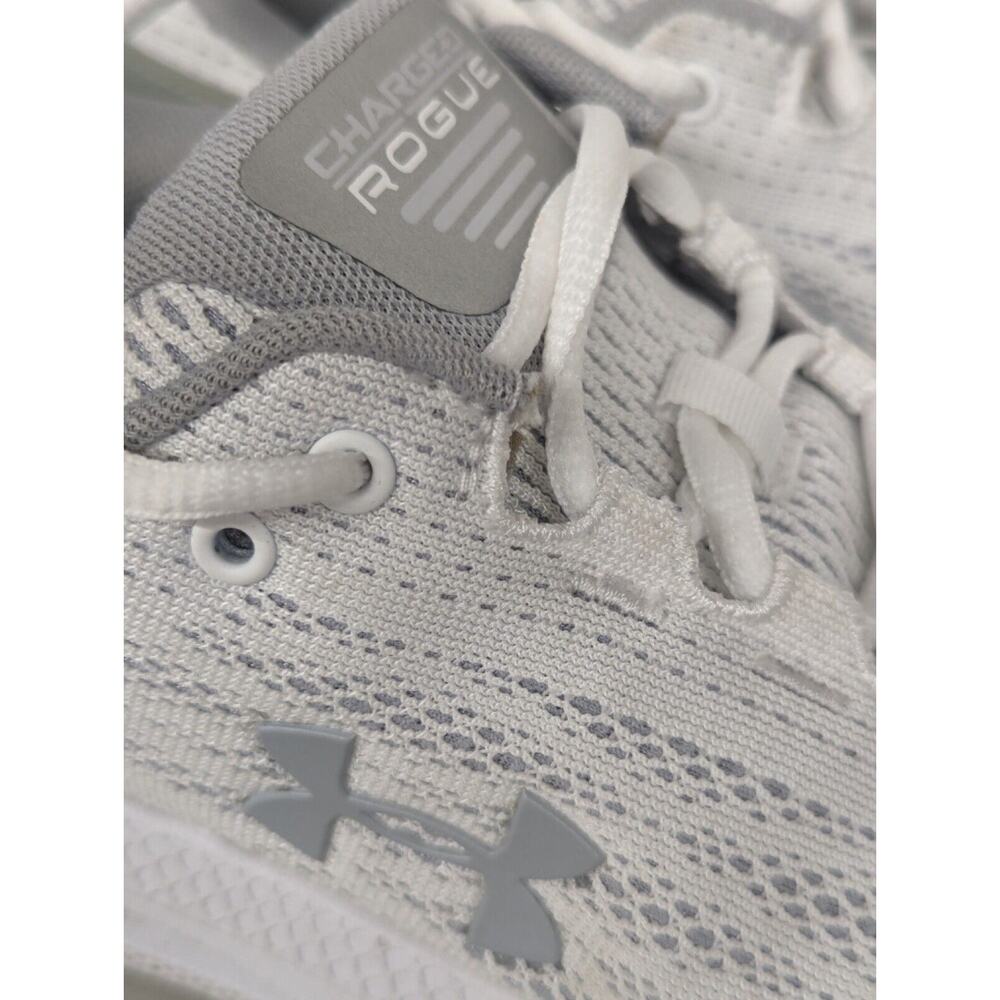 Womens Sz 10.5 Under Armour Charged Rogue Lace-Up White Trainers 3021247_106 - Picture 7 of 8